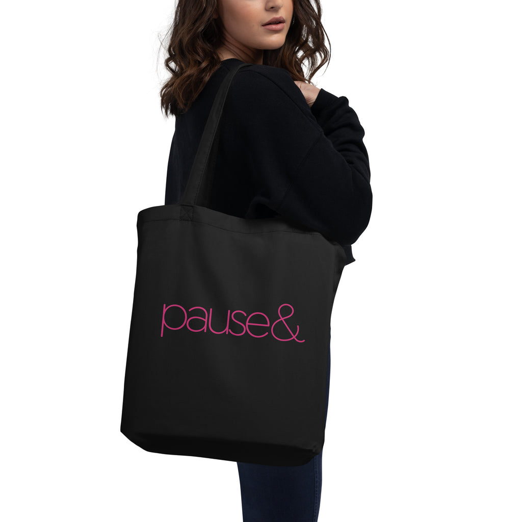 Pause Symbol Pink Eco Tote Bag