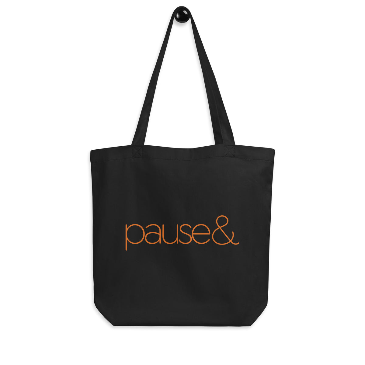 Pause Symbol Orange Eco Tote Bag
