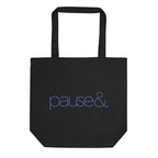 Pause Symbol Purple Eco Tote Bag