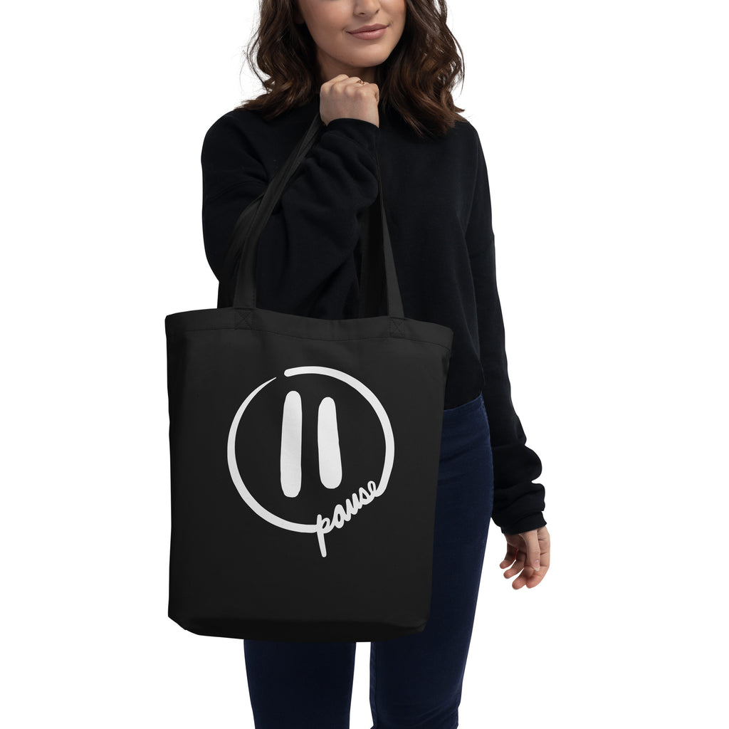 Pause Symbol White Eco Tote Bag