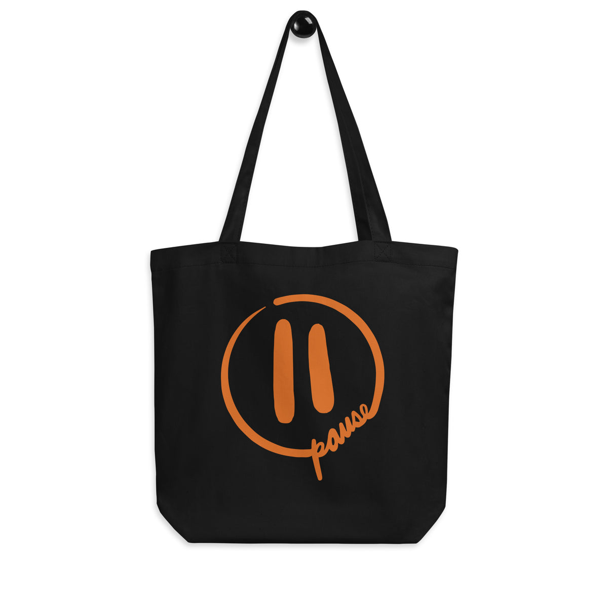 Pause Symbol Orange Eco Tote Bag