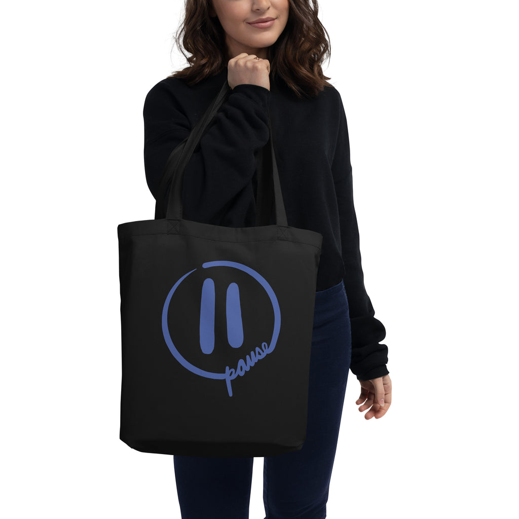 Pause Symbol Purple Eco Tote Bag