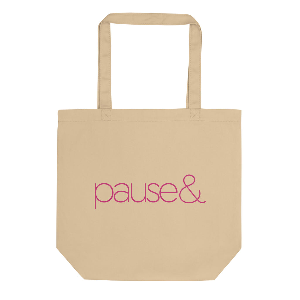Pause Symbol Pink Eco Tote Bag