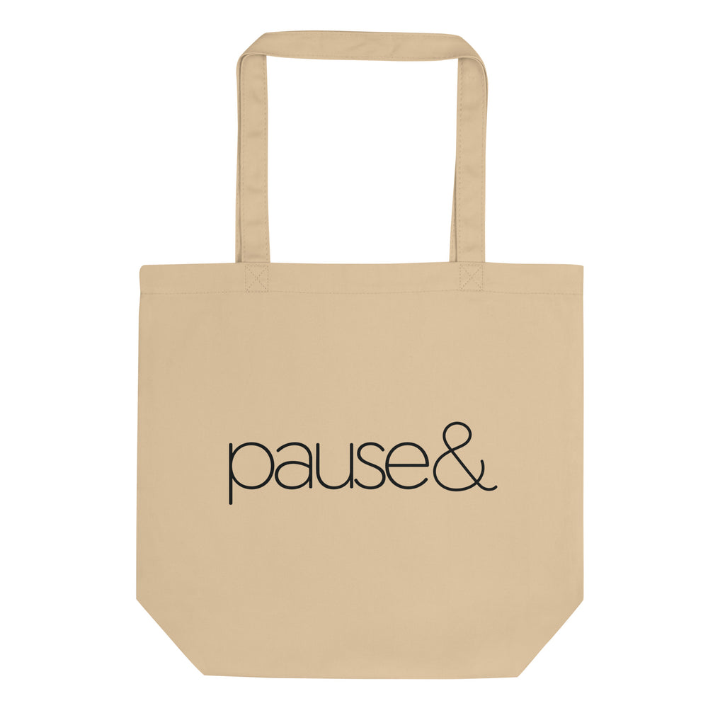 Pause Symbol Black Eco Tote Bag