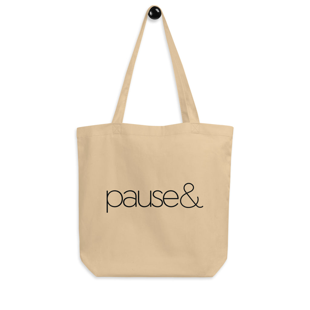Pause Symbol Black Eco Tote Bag