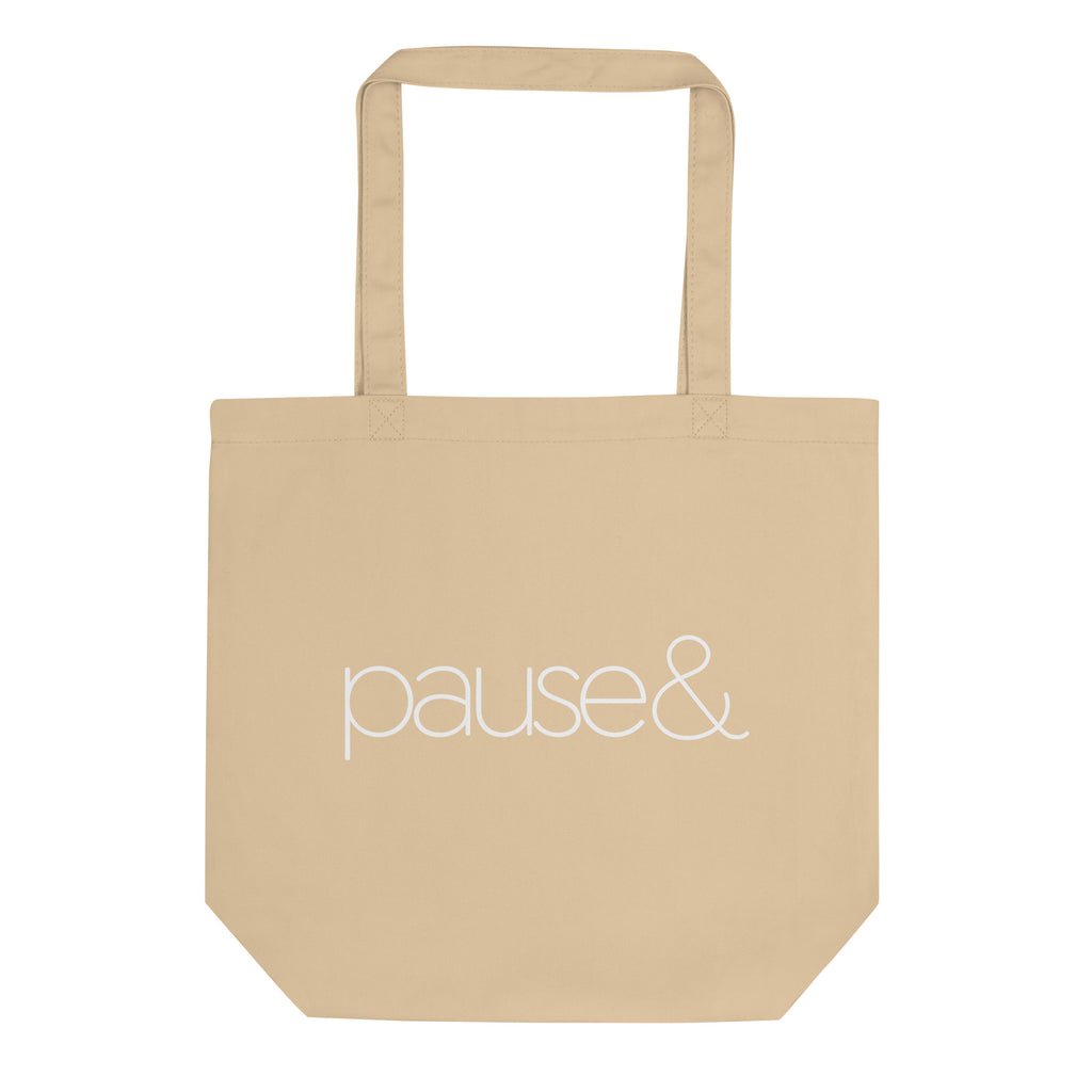 Pause Symbol White Eco Tote Bag