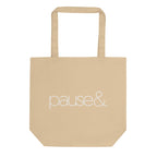 Pause Symbol White Eco Tote Bag