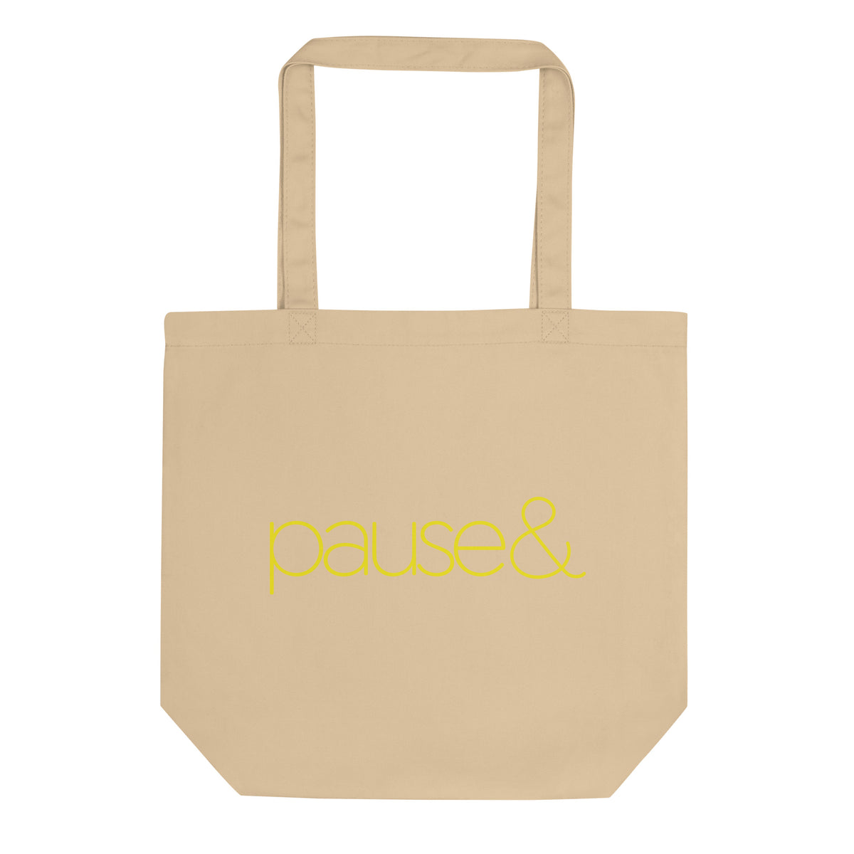 Pause Symbol Yellow Eco Tote Bag
