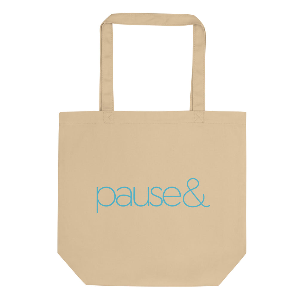 Pause Symbol Blue Eco Tote Bag
