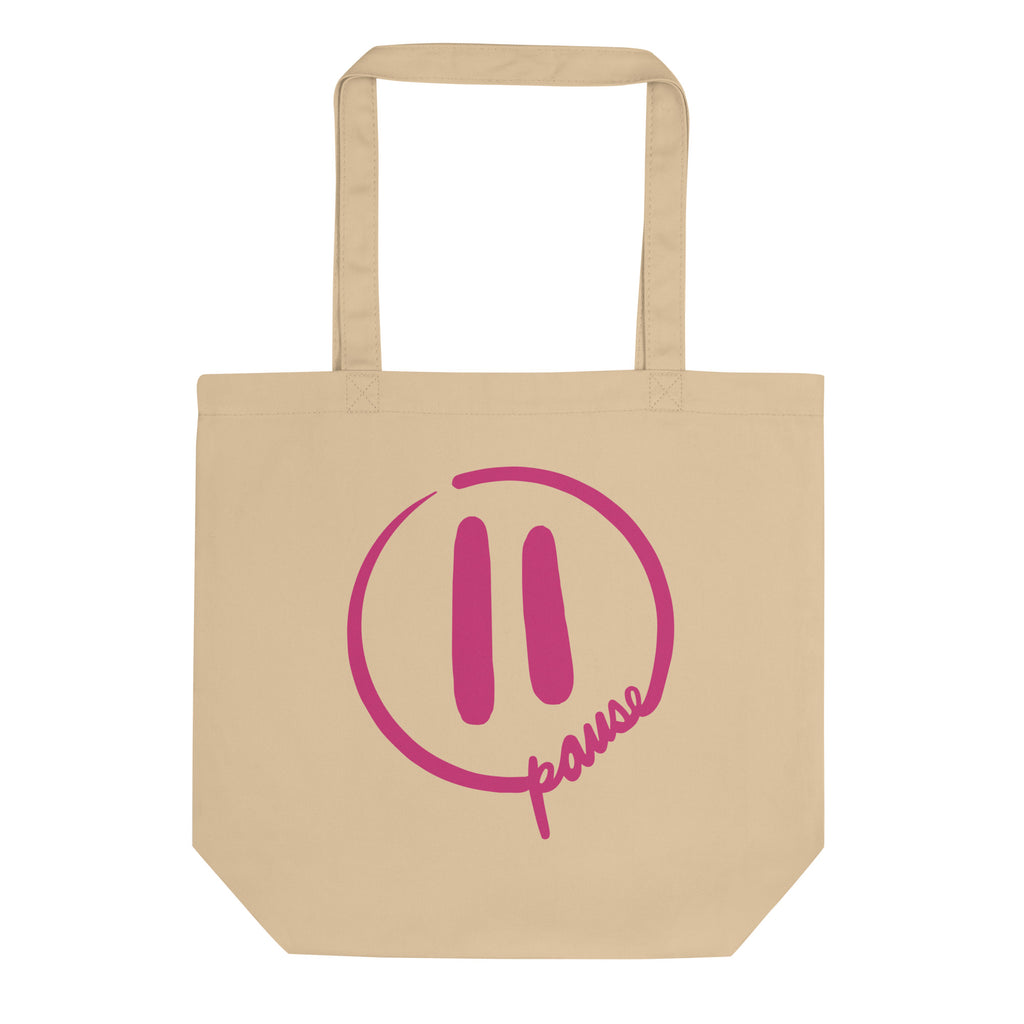 Pause Symbol Pink Eco Tote Bag