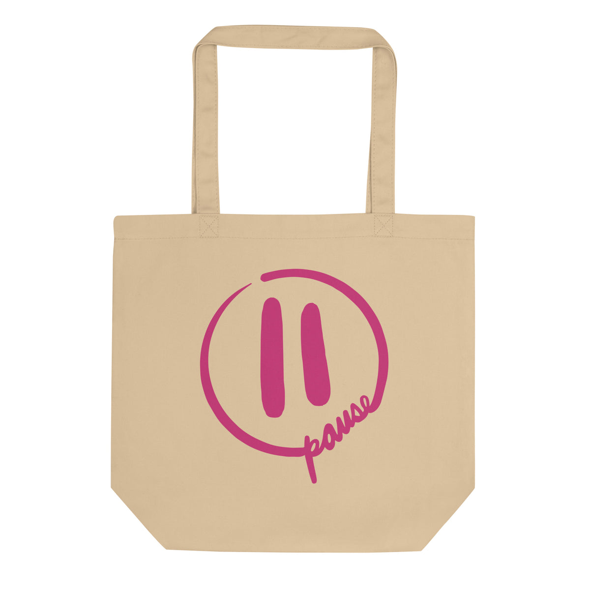 Pause Symbol Pink Eco Tote Bag