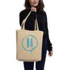Pause Symbol Blue Eco Tote Bag