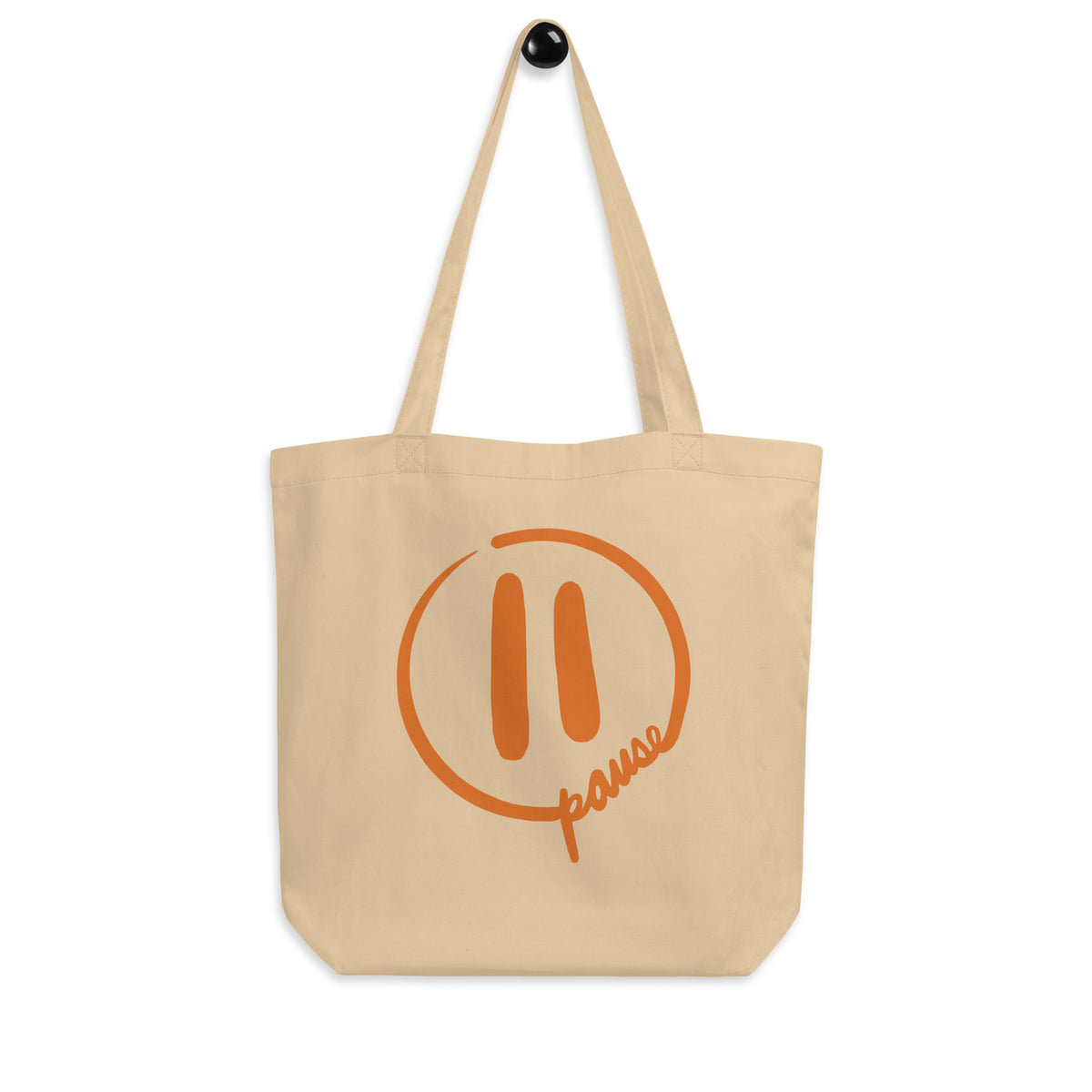 Pause Symbol Orange Eco Tote Bag