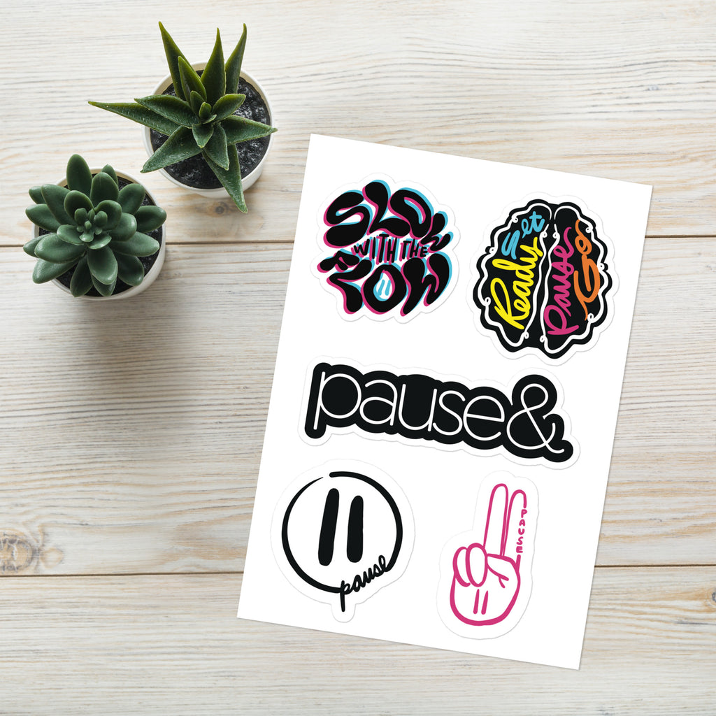 Pause& Multicolor Sticker Sheet 2