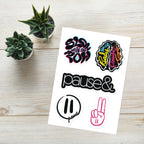 Pause& Multicolor Sticker Sheet 2