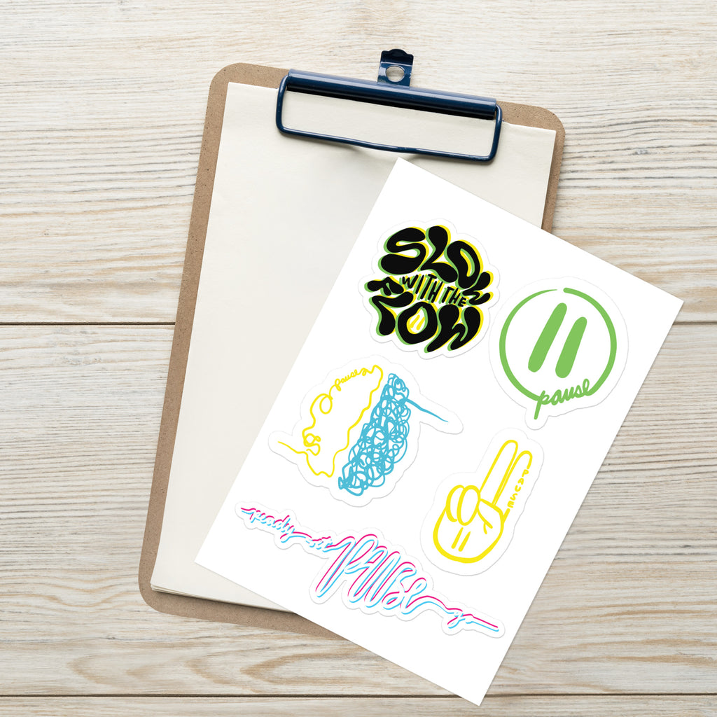 Pause& Multicolor Sticker Sheet 3