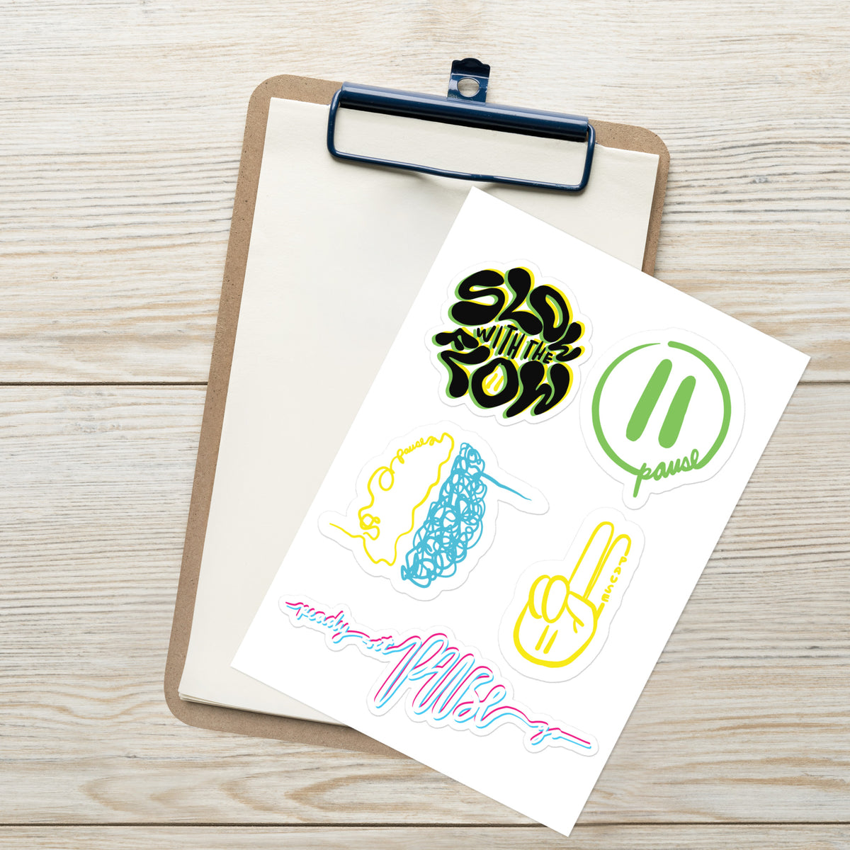 Pause& Multicolor Sticker Sheet 3