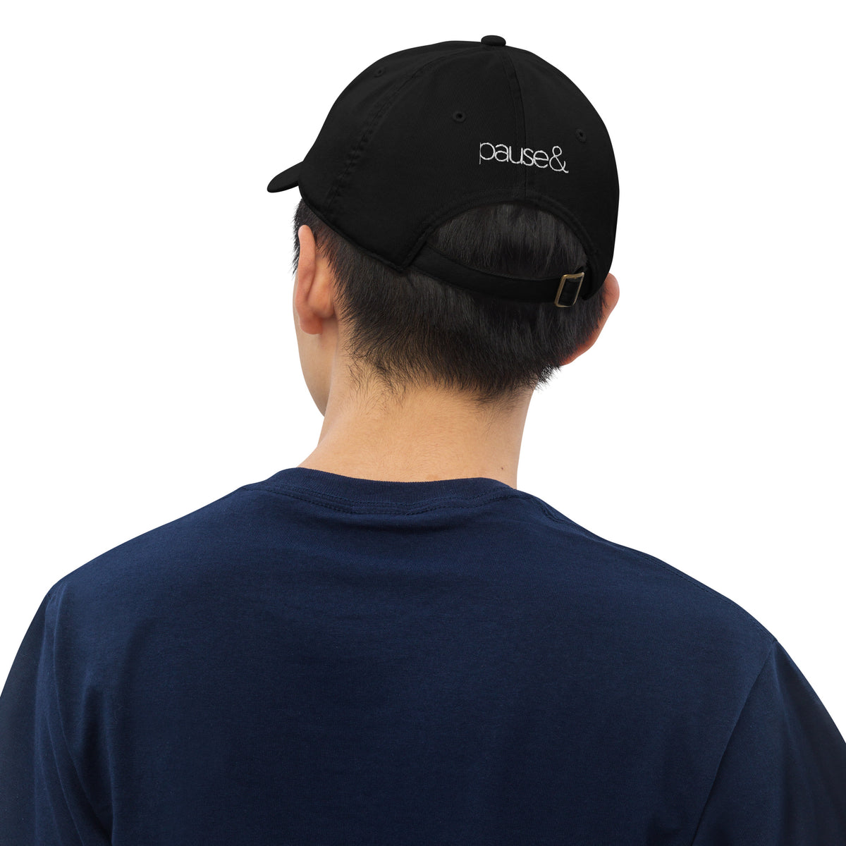 Pause Symbol White Econscious Circle Dad Hat