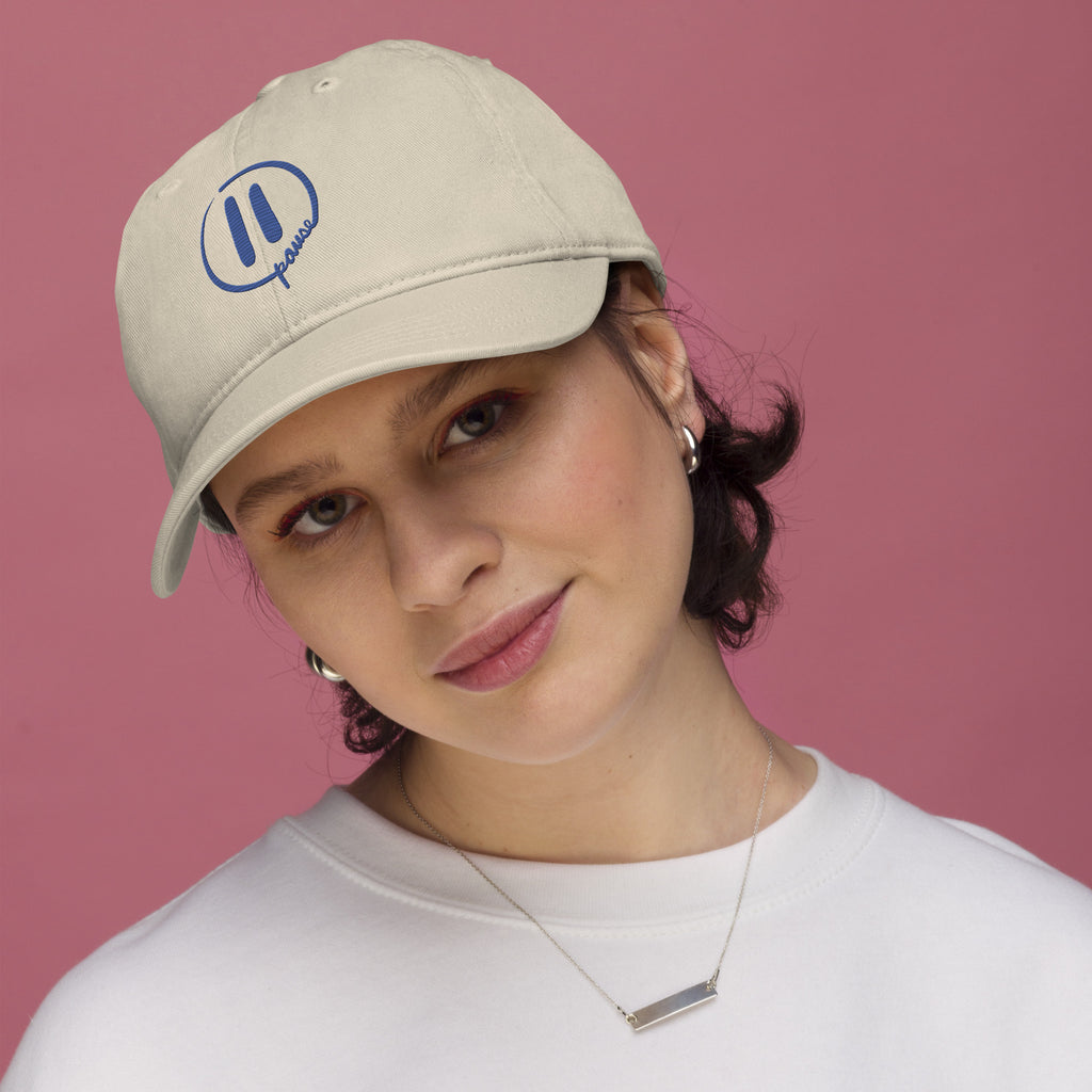 Pause Symbol Purple Econscious Dad Hat Classic