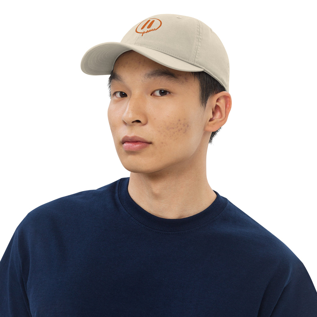 Pause Symbol Orange Econscious Dad Hat Classic
