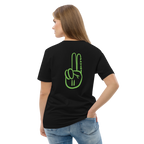 Official Pause Sign Duo Green Unisex Organic Cotton Tee