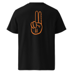 Official Pause Sign Duo Orange Unisex Organic Cotton Tee