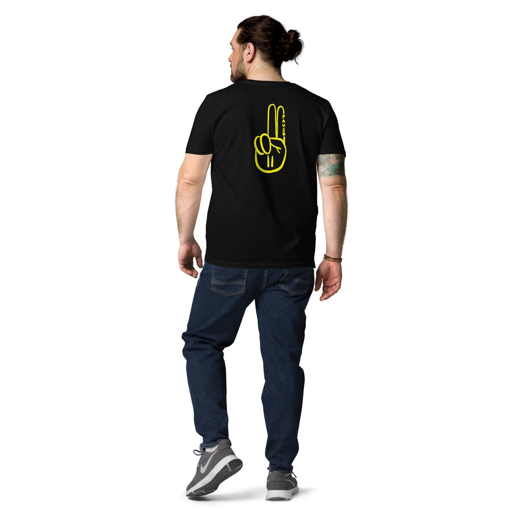 Official Pause Sign Duo Yellow Unisex Organic Cotton Tee