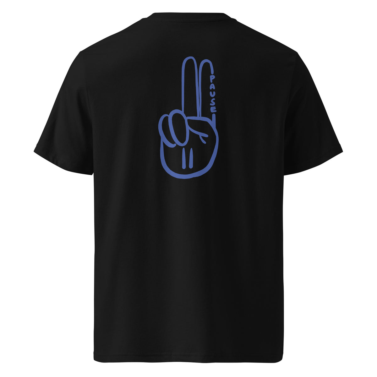 Official Pause Sign Duo Purple Unisex Organic Cotton Tee