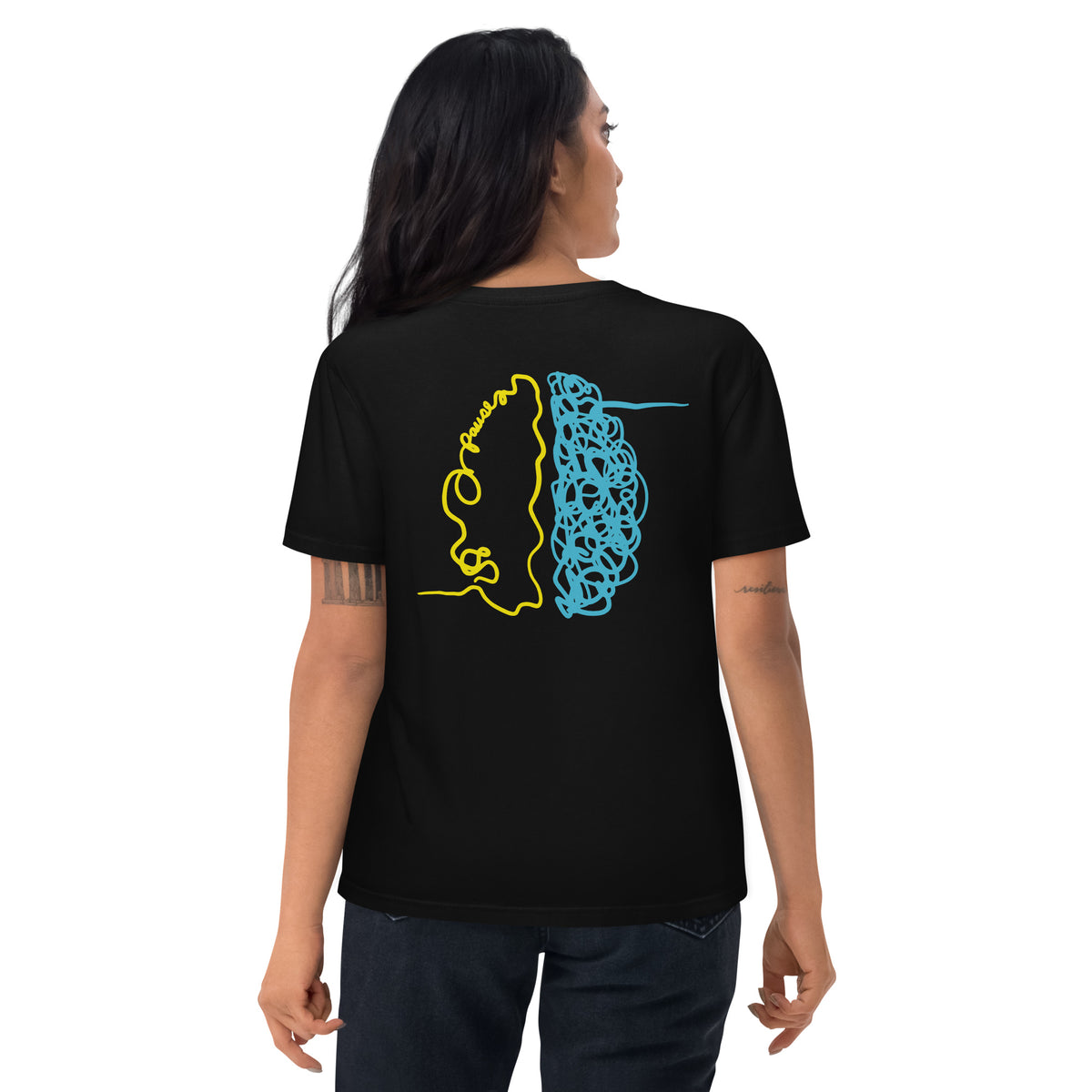 Rewire Duo Yellow/Blue Unisex Organic Cotton Tee