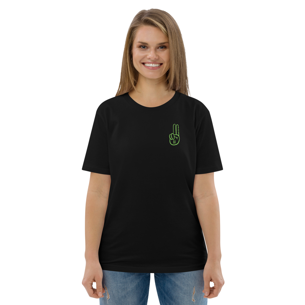 Official Pause Sign Duo Green Unisex Organic Cotton Tee