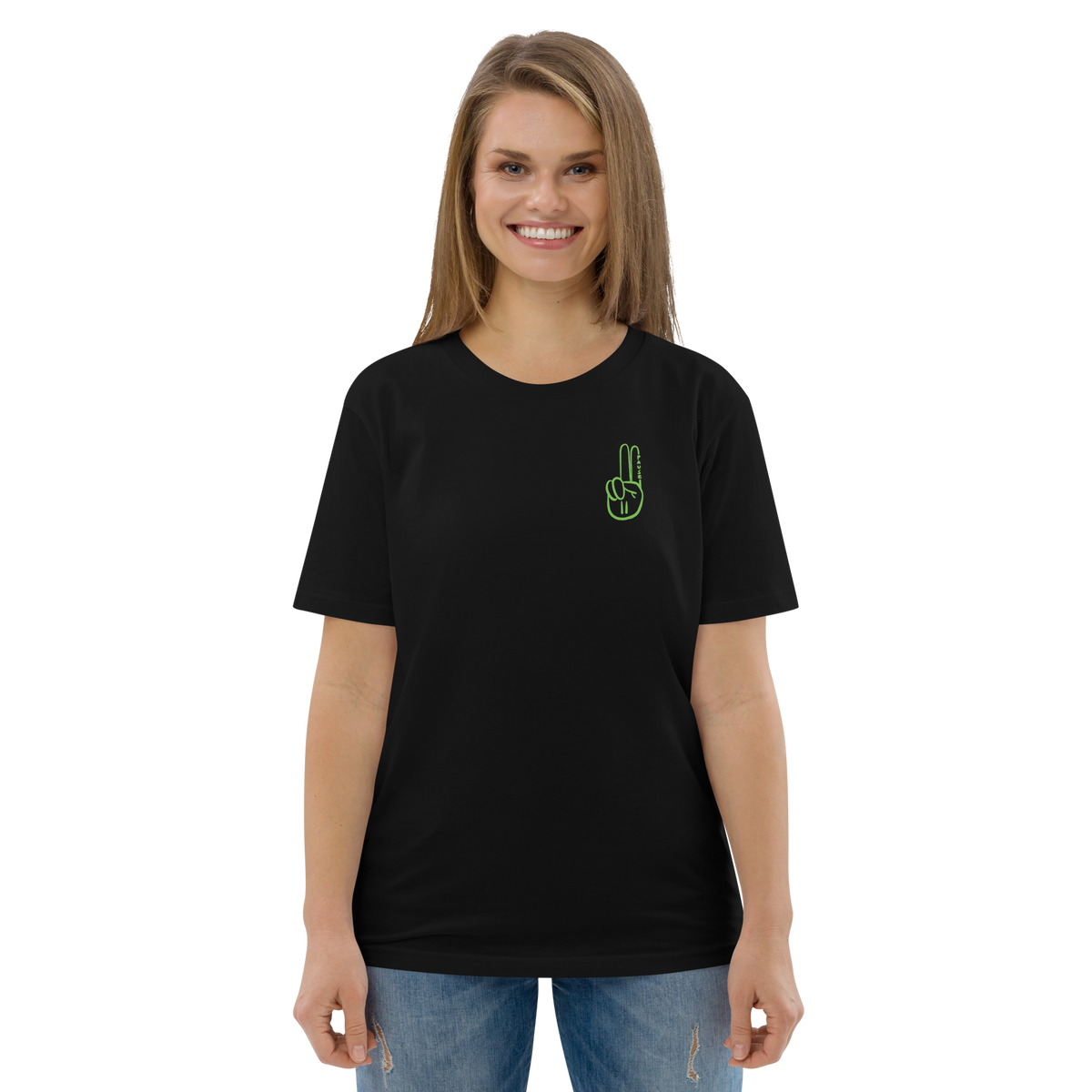Official Pause Sign Duo Green Unisex Organic Cotton Tee