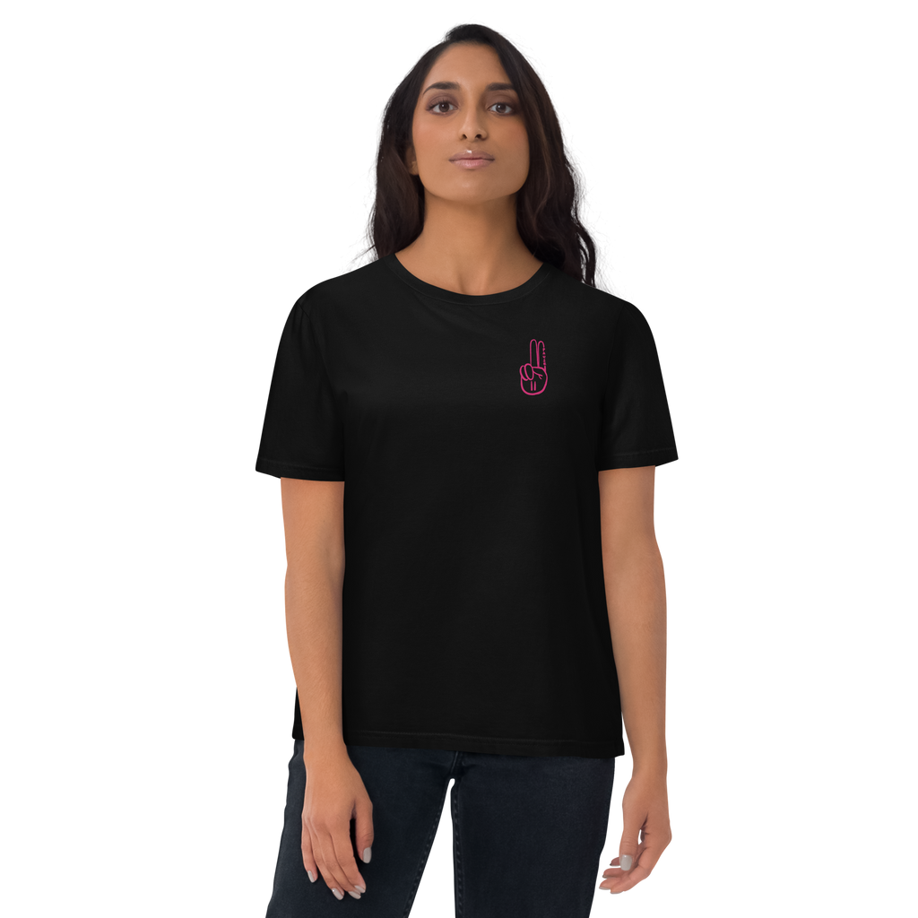 Official Pause Sign Duo Pink Unisex Organic Cotton Tee