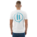 Pause Symbol Duo Blue Unisex Organic Cotton Tee