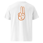 Official Pause Sign Duo Orange Unisex Organic Cotton Tee