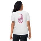 Official Pause Sign Duo Pink Unisex Organic Cotton Tee