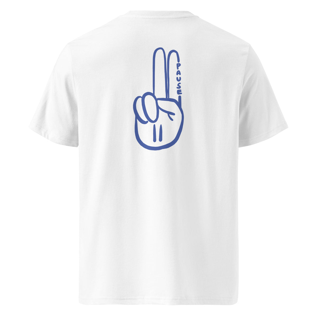 Official Pause Sign Duo Purple Unisex Organic Cotton Tee