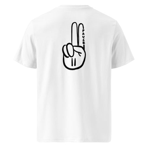 Official Pause Sign Duo Black Unisex Organic Cotton Tee