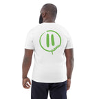 Pause Symbol Duo Green Unisex Organic Cotton Tee