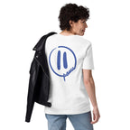Pause Symbol Duo Purple Unisex Organic Cotton Tee