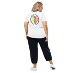 Ready Pause Brain Duo Multicolor Unisex Organic Cotton Tee