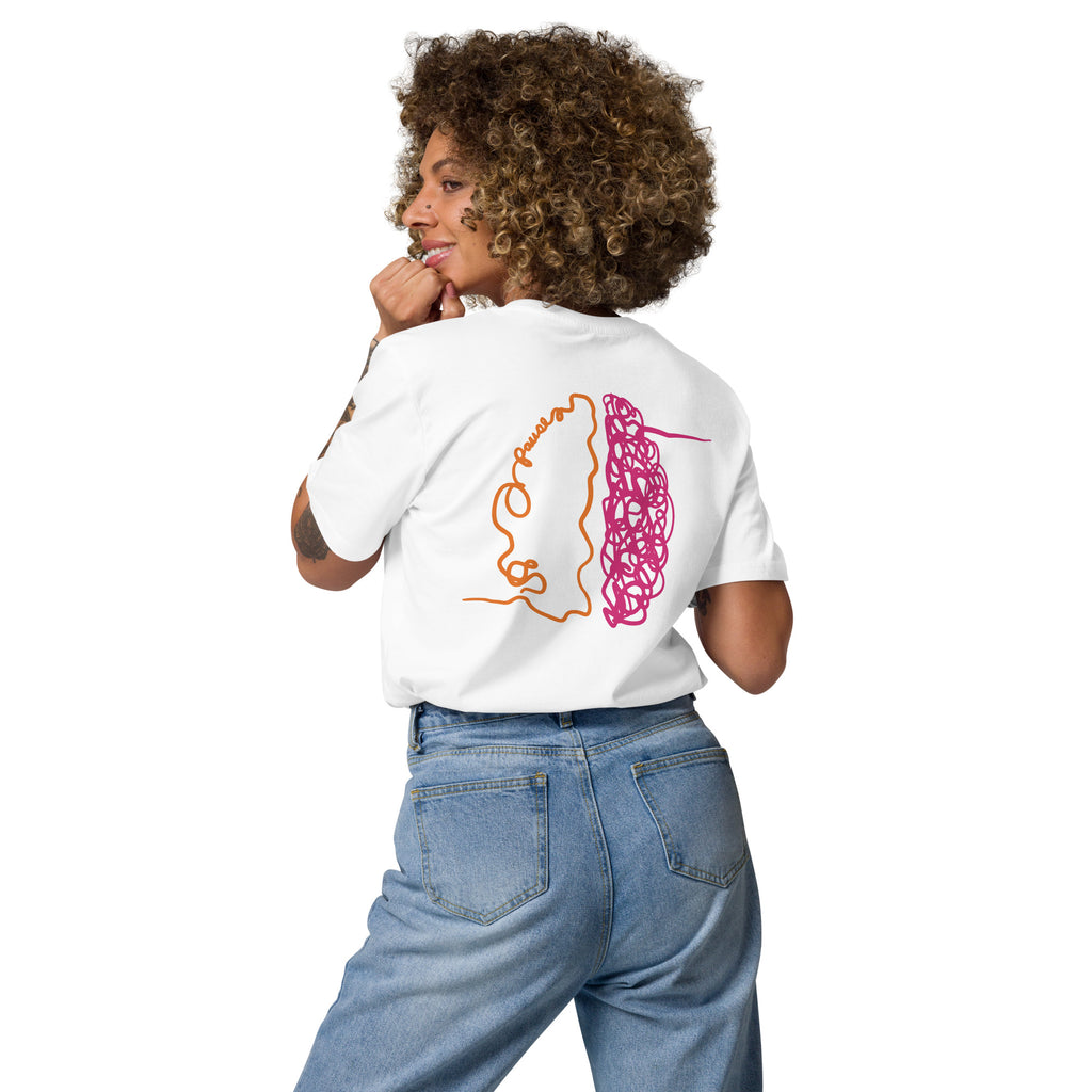Rewire Duo Orange/Pink Unisex Organic Cotton Tee