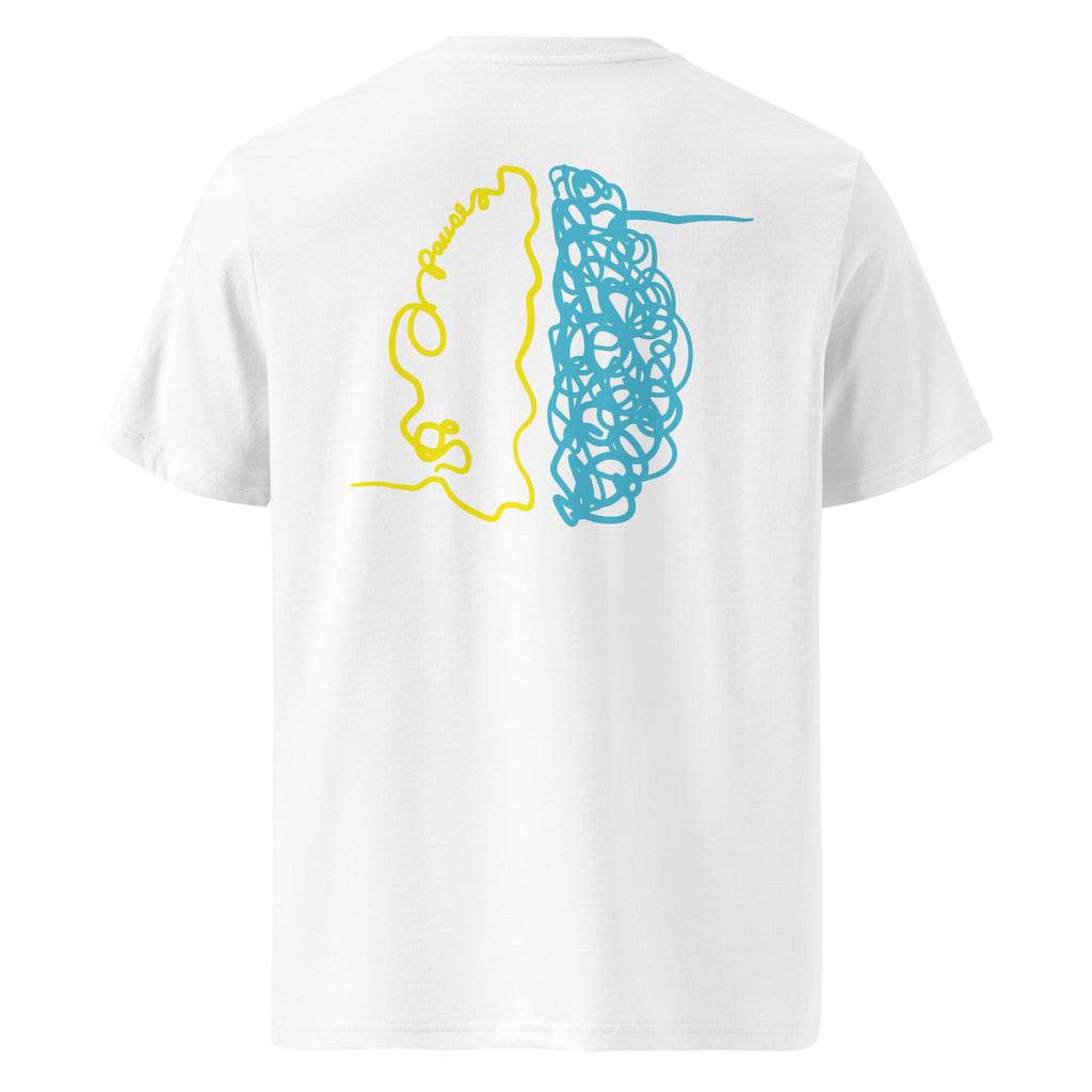 Rewire Duo Yellow/Blue Unisex Organic Cotton Tee