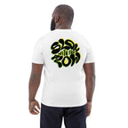 Unisex Organic Cotton Slow With The Flow Duo Tee Green and Yellow