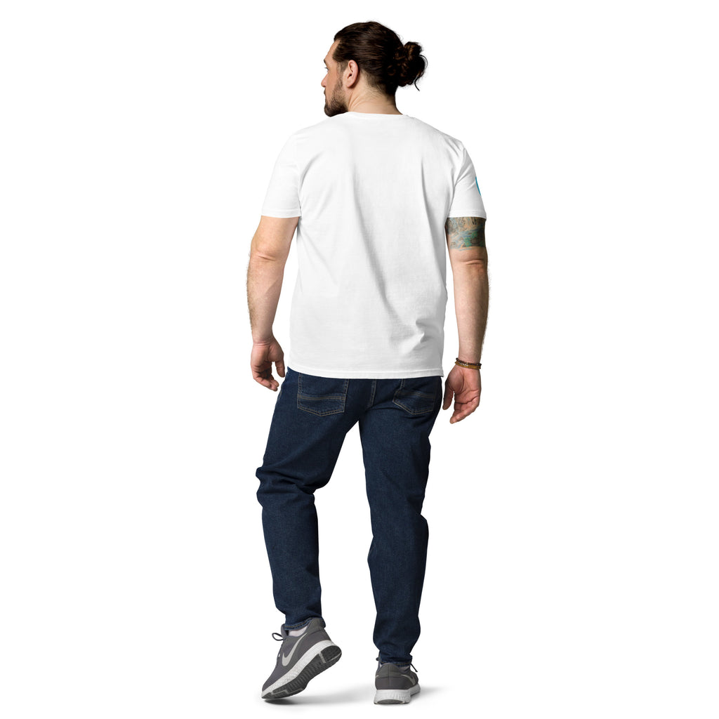 Slow With The Flow Duo Blue/Pink Unisex Organic Cotton Tee