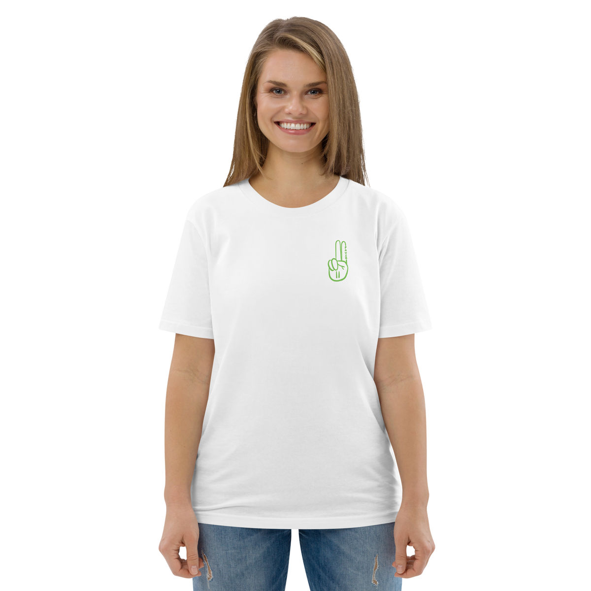 Official Pause Sign Duo Green Unisex Organic Cotton Tee