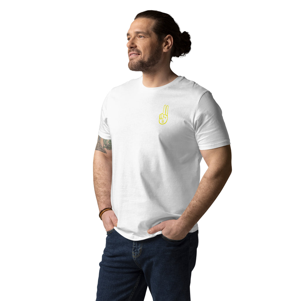 Official Pause Sign Duo Yellow Unisex Organic Cotton Tee