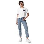 Unisex Organic Cotton Slow With The Flow Duo Tee Blue and Pink