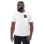 Unisex Organic Cotton Slow With The Flow Duo Tee Green and Yellow