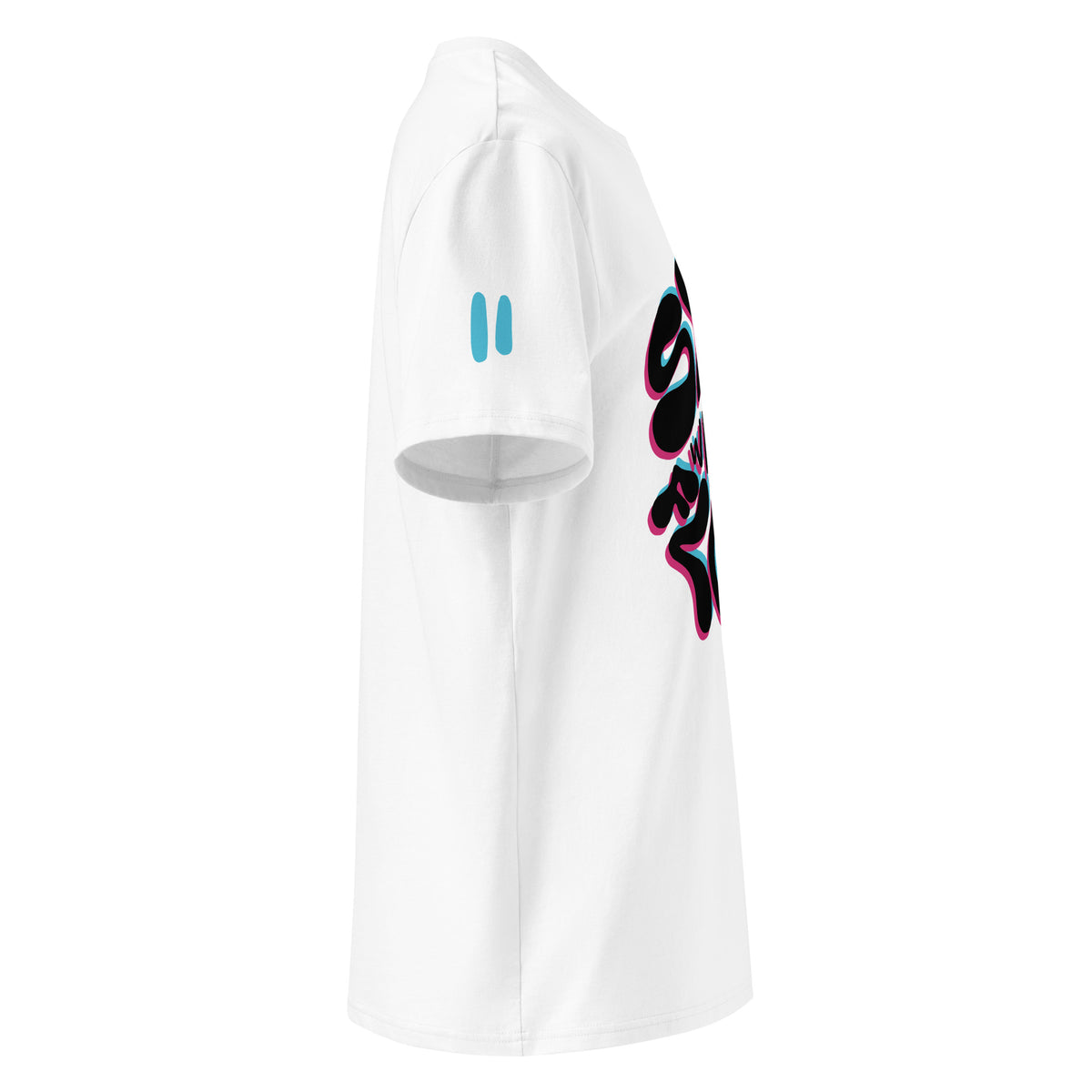 Slow With The Flow Duo Blue/Pink Unisex Organic Cotton Tee