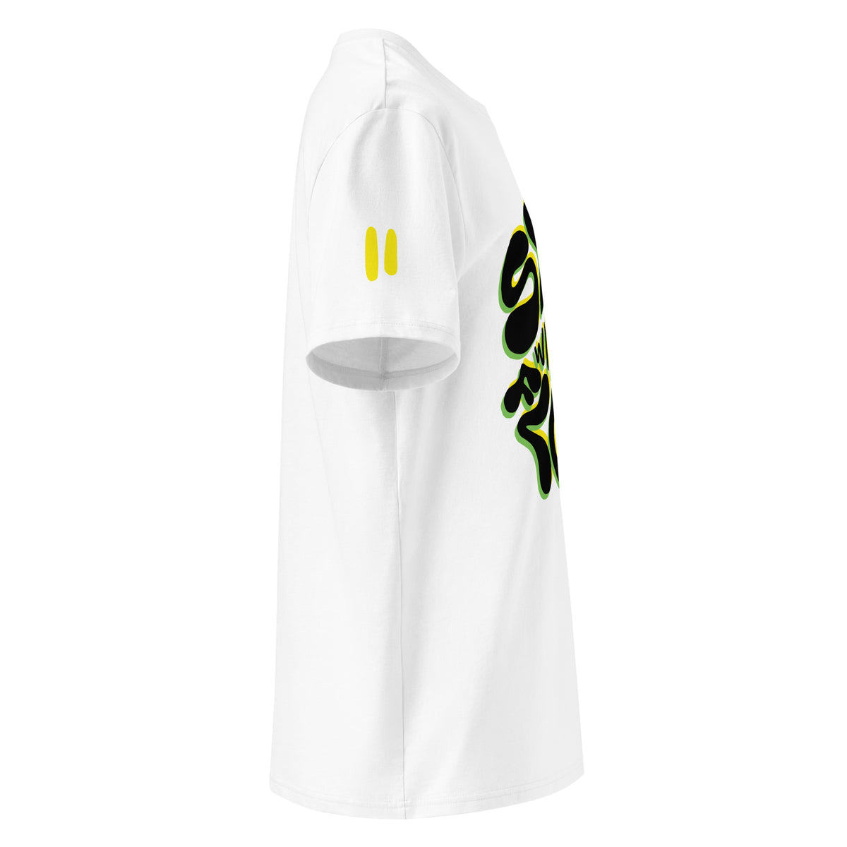 Slow With The Flow Duo Green/Yellow Unisex Organic Cotton Tee